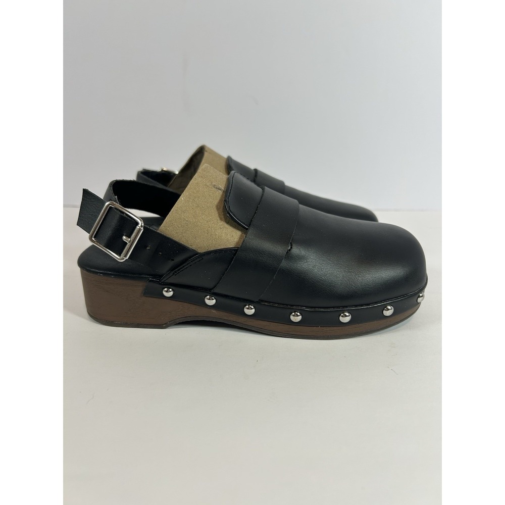 NWOT ZARA KIDS/ STUDDED BUCKLED CLOGS SIZE US2 (8.2 Inches),EU33